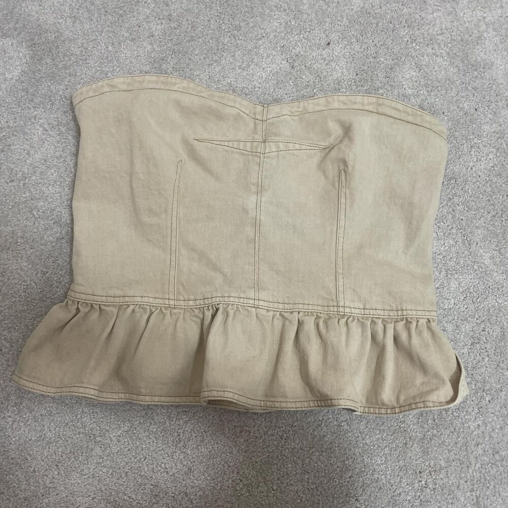 Isabel-marant-etoile Women's Cream and Tan Crop-top